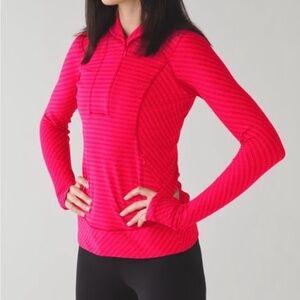 Lululemon think fast pullover- half zip- size 12 in boom juice